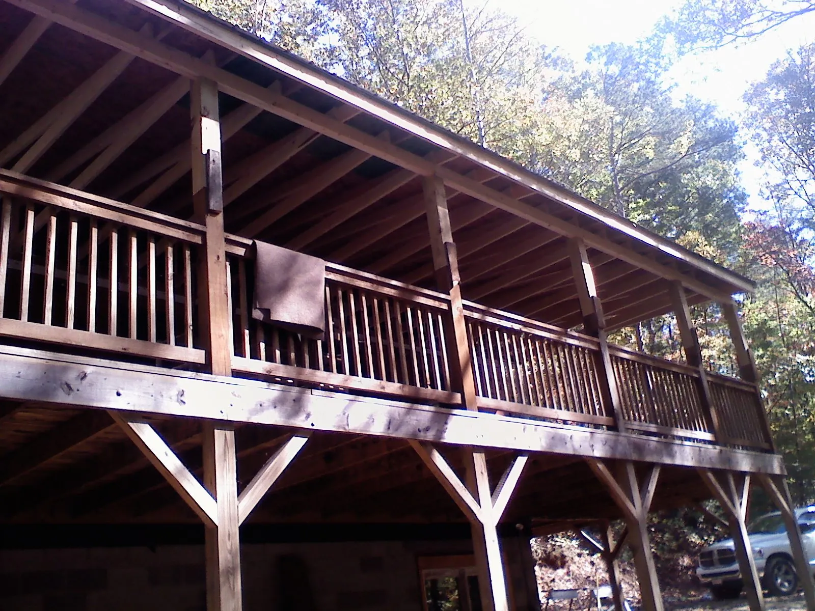 Timber framing under a new elevated porch and deck — Roof Leak Repair in Trafford by Roofing Brothers